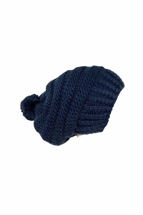 Stripe-Weave Beanie Hat VE515